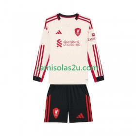 Camisolas de futebol Liverpool Criança Equipamento Alternativa 2025/26 Manga Comprida